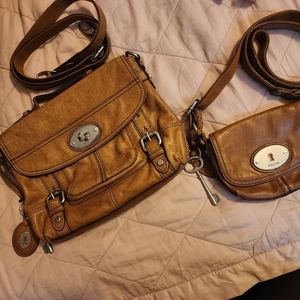 Fossil brown leather matching Duo.